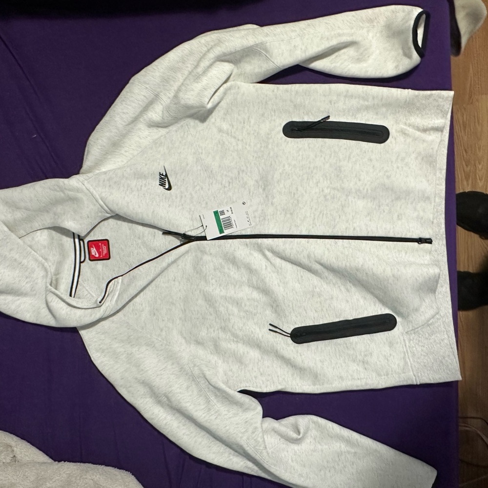 Nike White and Black Athletic Jacket